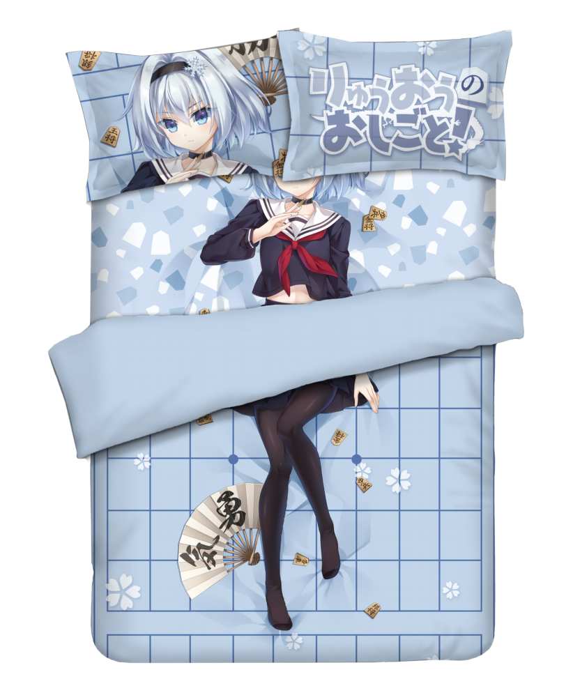 Ginko Sora - Ryuuou no Oshigoto Anime Bed Blanket Duvet Cover with Pillow Covers